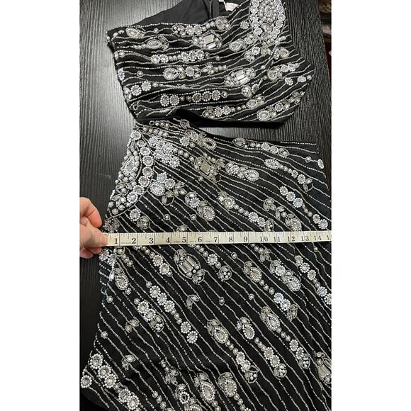 NWT Stunning Mac Duggal Beaded One Shoulder Open Waist Formal/Cocktail Gown - Picture 8 of 10